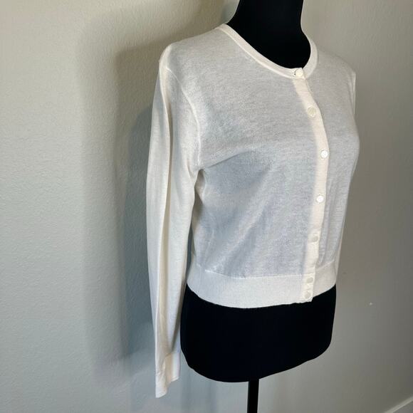 J.Crew Featherweight Cashmere Cardigan Women’s Snow White – Size XS New - Picture 3 of 11